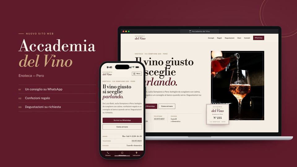 Anteprima del sito Accademia del Vino