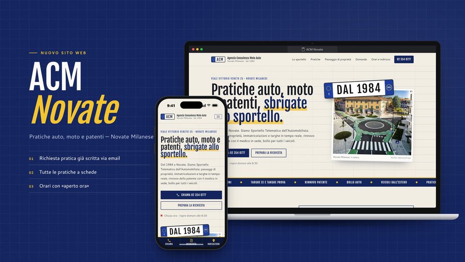 Anteprima del sito ACM Novate