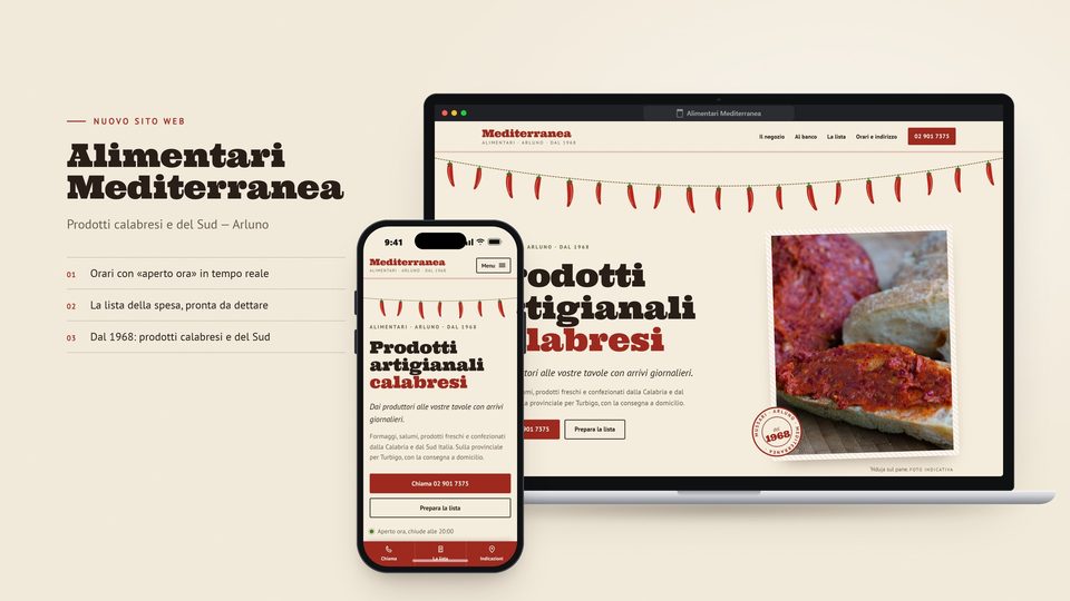 Anteprima del sito Alimentari Mediterranea