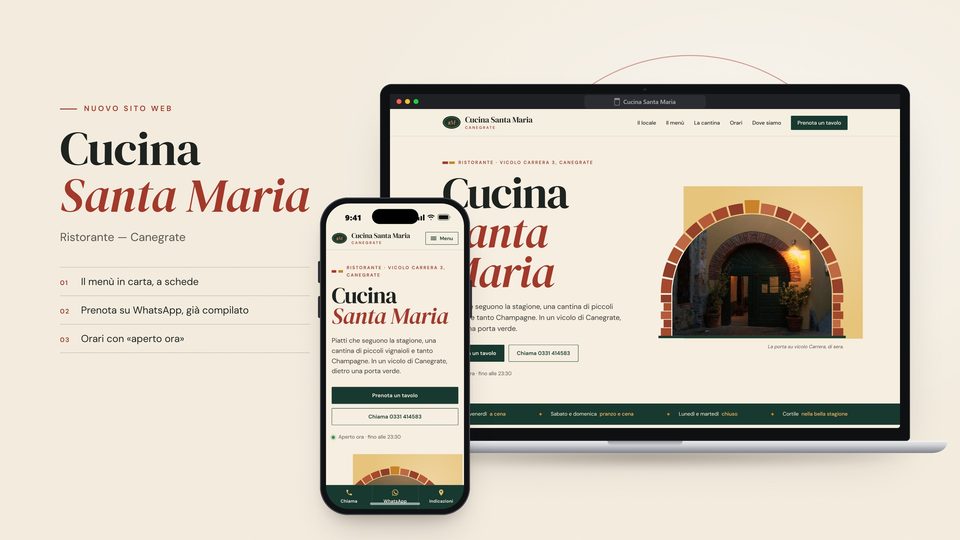 Anteprima del sito Cucina Santa Maria