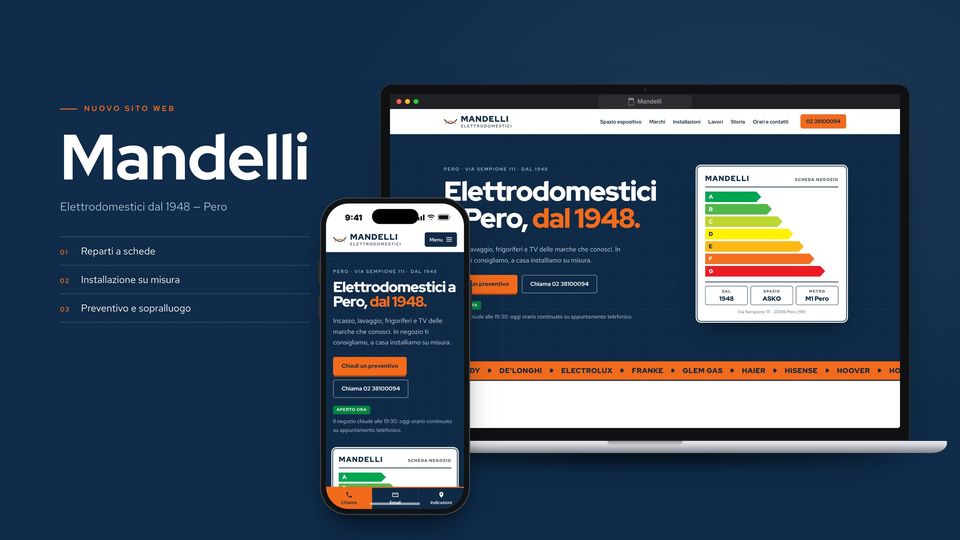 Anteprima del sito Mandelli Elettrodomestici