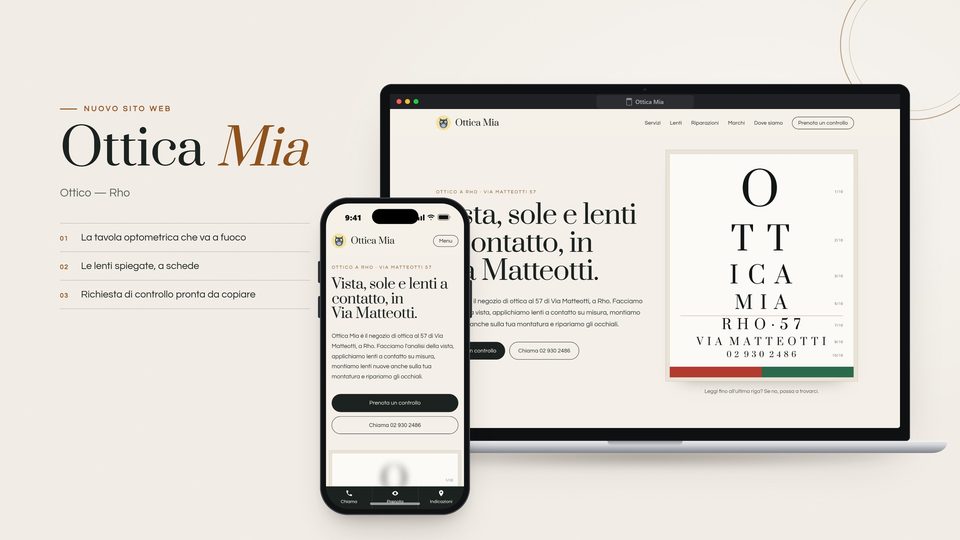 Anteprima del sito Ottica Mia