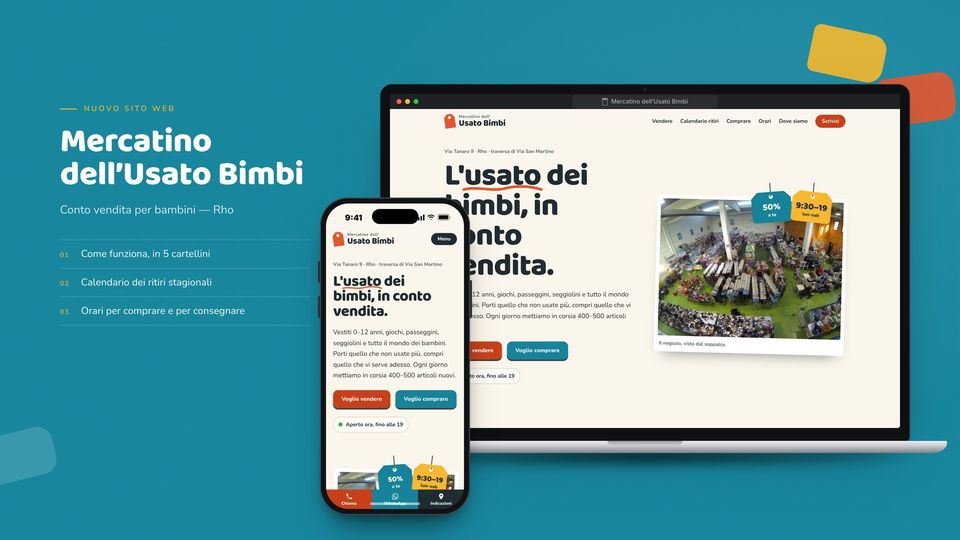 Anteprima del sito Mercatino dell'Usato Bimbi